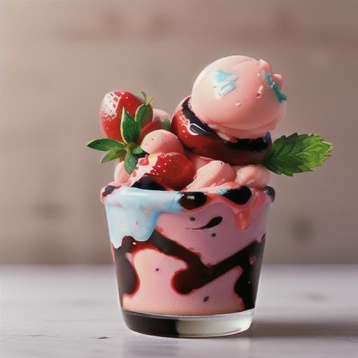 Strawberry balsamic ice-cream
