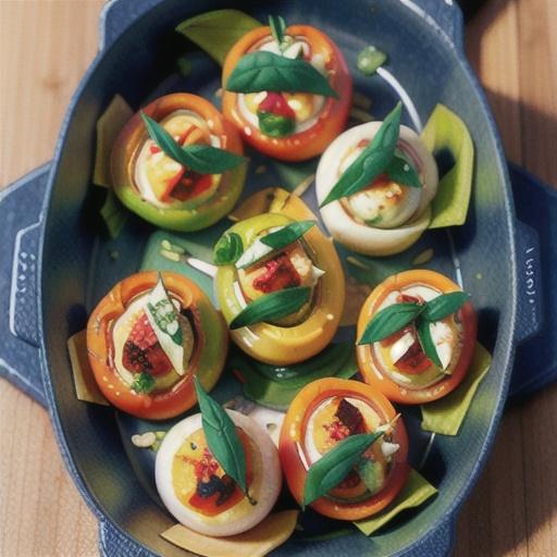 Mozzarella and Basil Stuffed Tomatoes