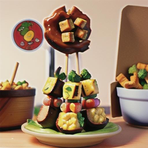 Chicken and Broccoli Tot Kabobs