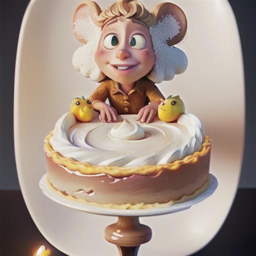 Flake and meringue torte