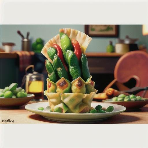Edamame-Stuffed Wontons