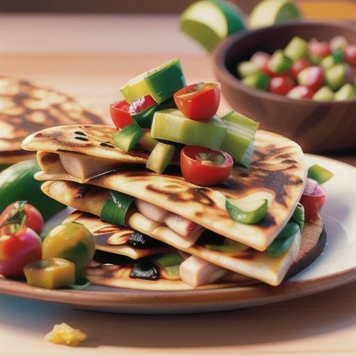Cherry Wood-Smoked Chicken Breast Quesadillas with Pico de Gallo