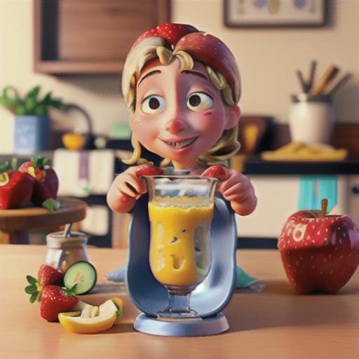 Apple, Strawberry, and Banana Smoothie