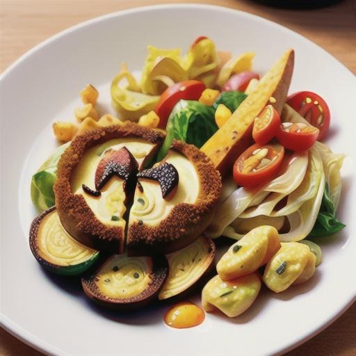 Wiener schnitzels with paprika cabbage