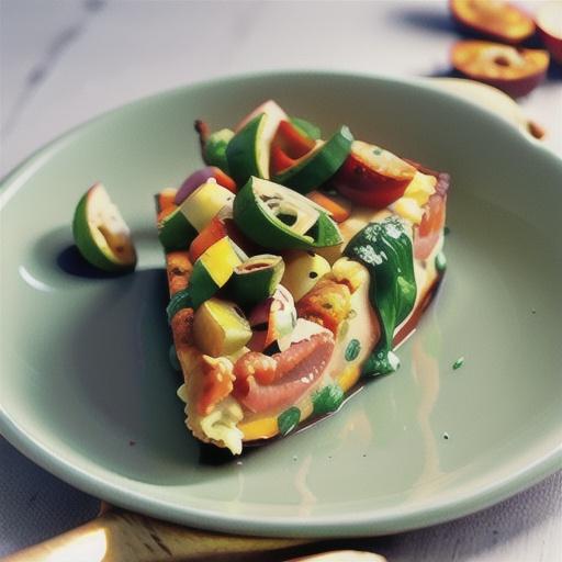 Sweet potato and salmon quiche