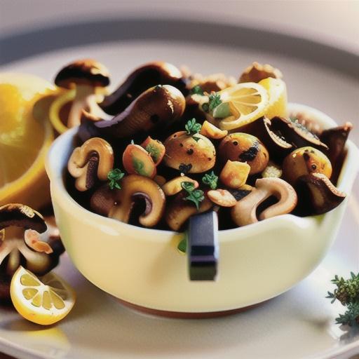Air Fryer Lemon-Thyme Mushrooms