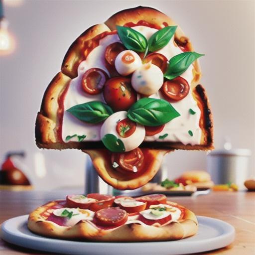 Salami, tomato, bocconcini and basil pizza