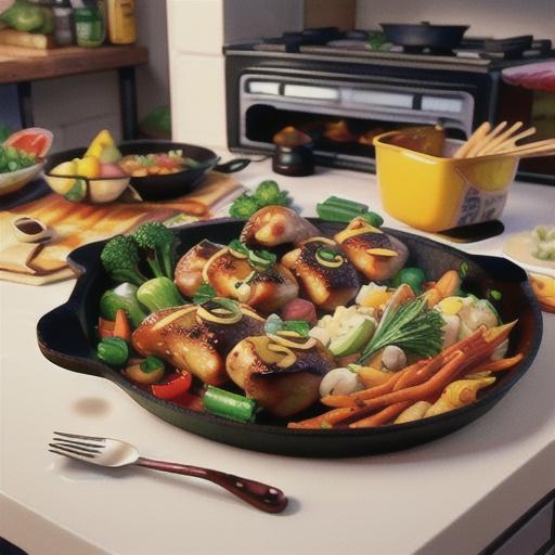 Cast-Iron Sriracha Chicken Thighs with Vegetables