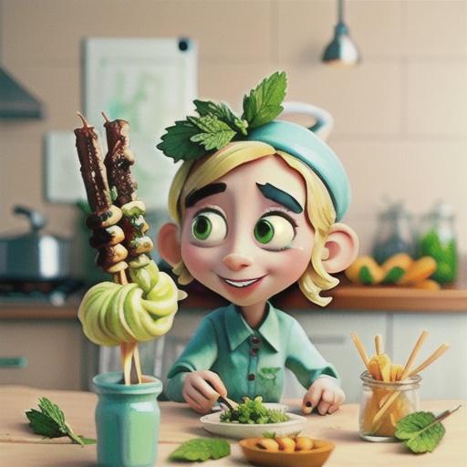 Lamb skewers with minted tzatziki