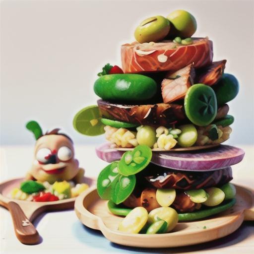 Bean and pea tabouli with chargrilled sumac salmon