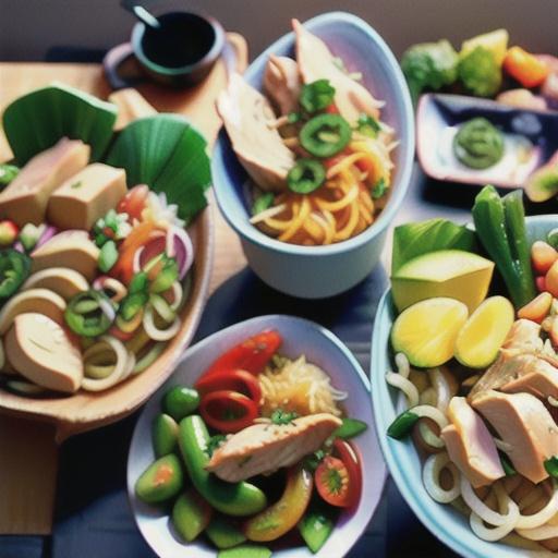 Vietnamese-Style Noodle Bowls with Chicken