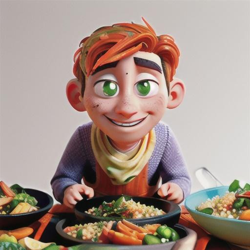 Roasted carrots with couscous and haloumi