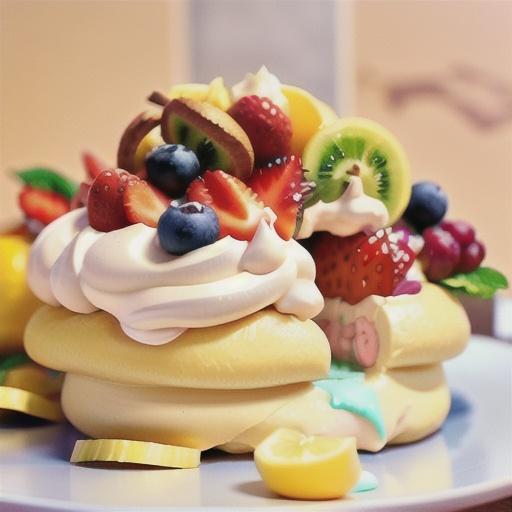 Baby pavlovas with lemon creme fraiche