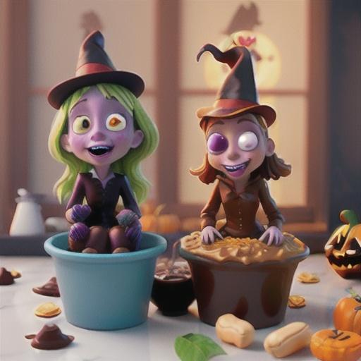 Chocolate-Peanut Butter Witches