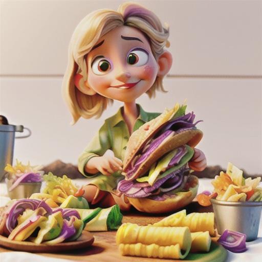 Ham, Swiss cheese and slaw roll