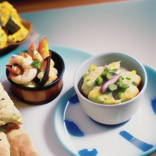 Potted prawns with herb scones