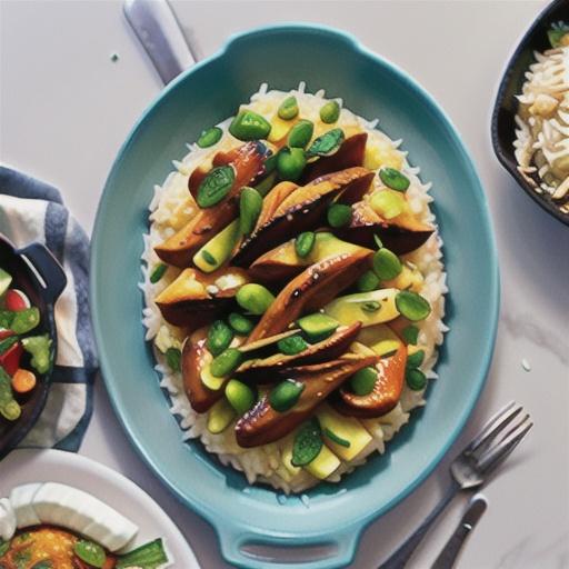 Sticky Coconut Chicken and Rice Casserole