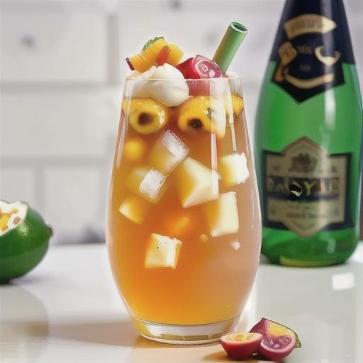 Passionfruit, mango and orange fizz recipe