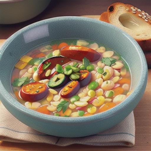 Chicken Barley Soup with Sweet Potato