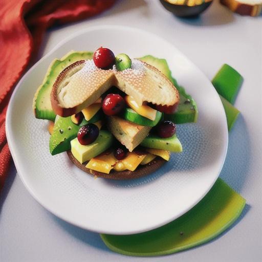 Turkey, avocado, cranberry and brie melt