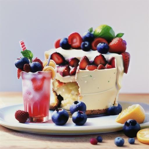 Frozen Lemonade Pie with Berries