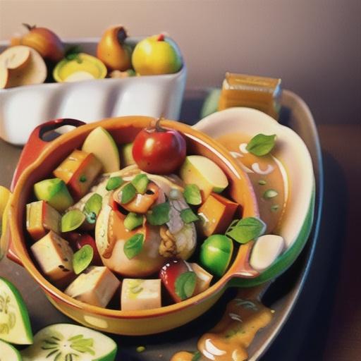 Chicken and Apples in Honey Mustard Sauce