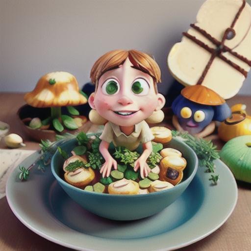 Mushroom and thyme rice cakes