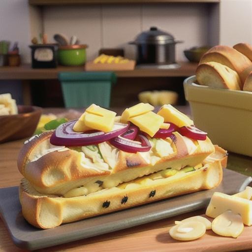 Onion, Garlic, Cheese Bread