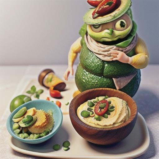 5-ingredient avocado with hummus