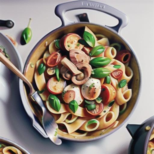 Tomato, bacon and olive linguine