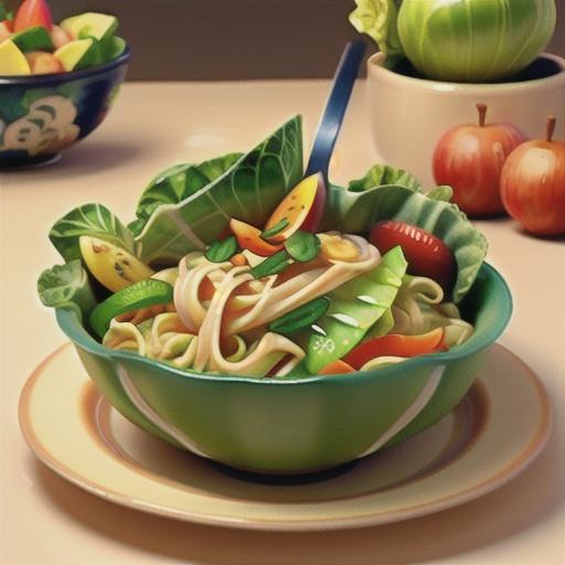 Cabbage and Noodles with Apple and Carrot