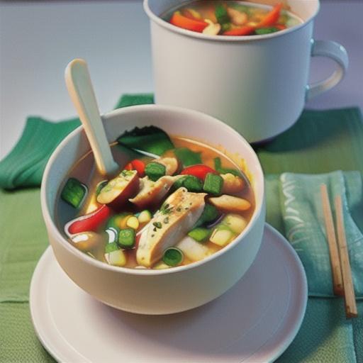 Hot and sour chicken soup