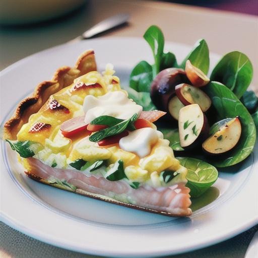 Smoked salmon & potato frittata
