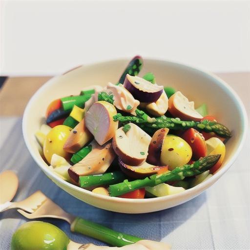 Lemon poached chicken and potato salad