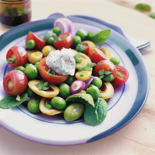 Pea, tomato & mint frittata