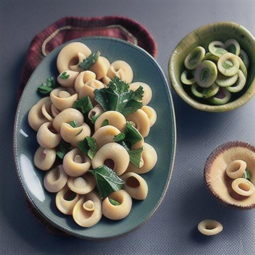 Handmade orecchiette with kale and mushrooms