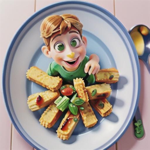 Fish fingers with maple vegetables