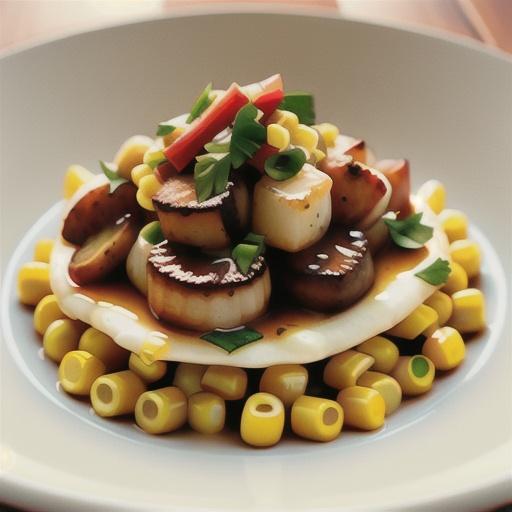 Seared Scallops with Corn Cream