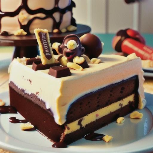 Chocolate Butterfinger-Caramel Cake