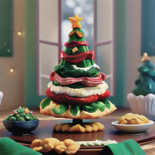 Spinach and Ricotta Puff Pastry Christmas Tree