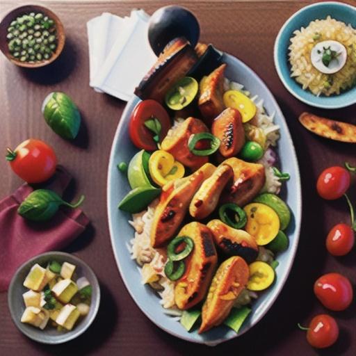 Tandoori chicken rice salad