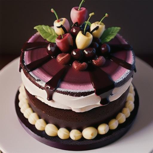 Cherry ripple black forest cake