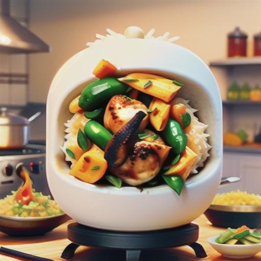 Chicken with Turmeric and Paprika over Rice