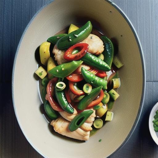 Green chilli chicken stir-fry