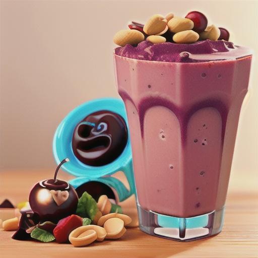 Chocolate Cherry Peanut Butter Smoothie