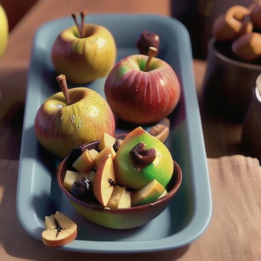 Rum & raisin baked apples