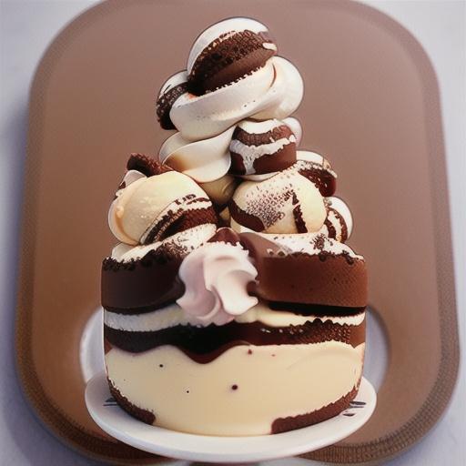 Frozen tiramisu cake