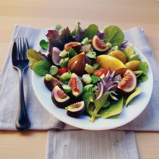 Mixed Greens Salad with Figs and Herbs