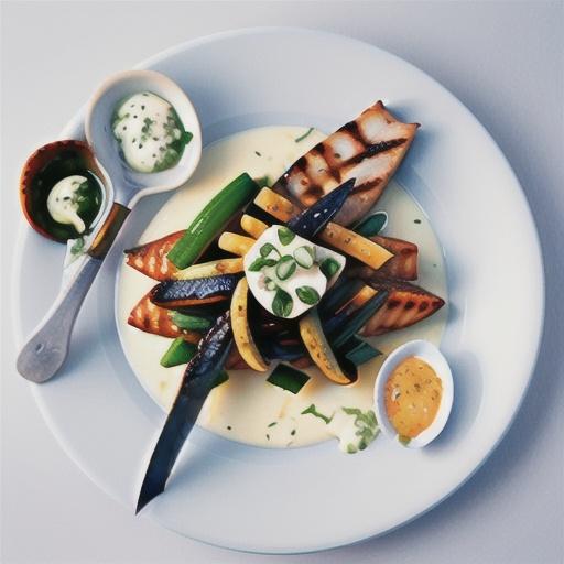 Grilled Swordfish with White Hot Sauce