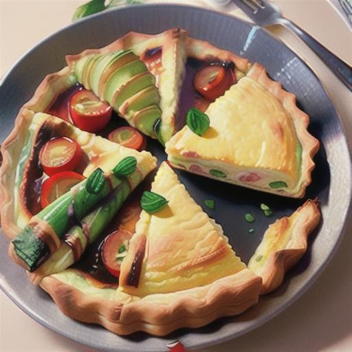 Savory Puff Pastry Quiche with Cabbage
